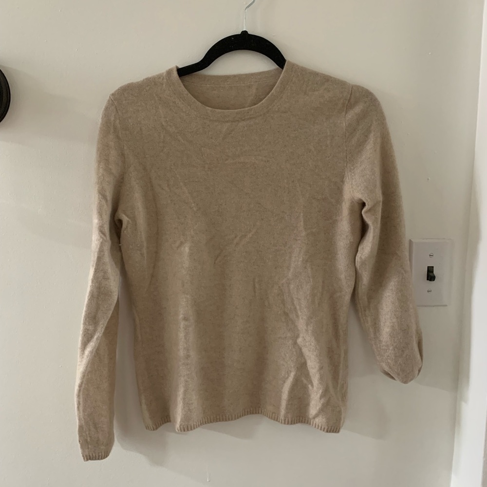 Super soft beige crewneck sweater